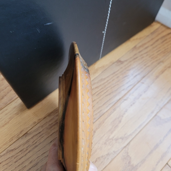 Ornate Wood Carve Trinket Tray Ashtray Home Decor - Picture 5 of 7